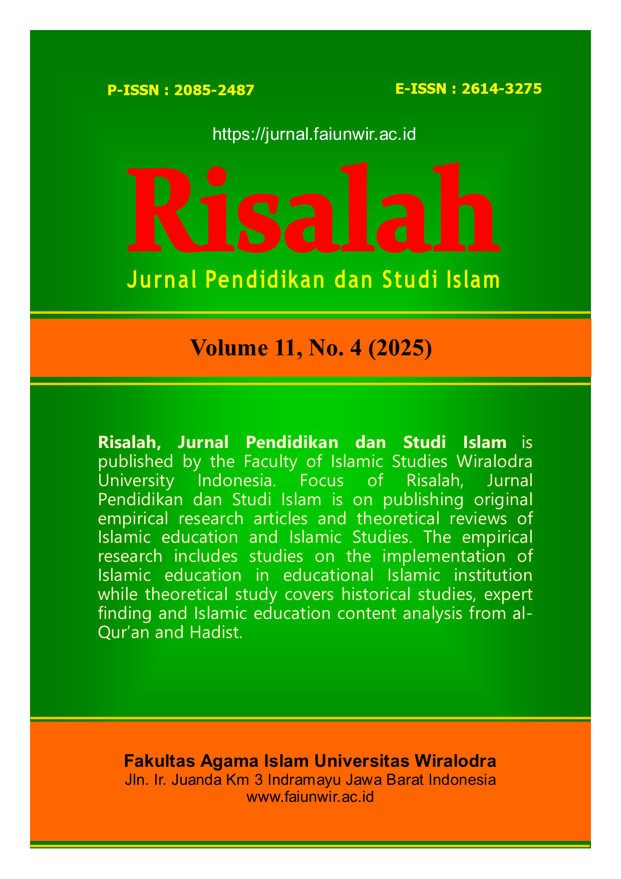 Archives | Risâlah Jurnal Pendidikan dan Studi Islam